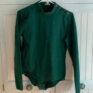 Size large, green J Crew bodysuit